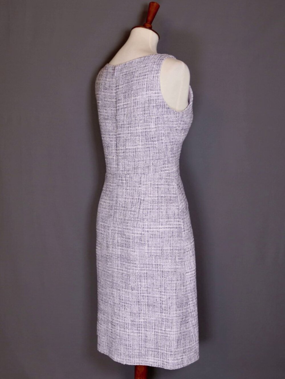 CHANEL Size 40 Lilac Purple White Dress Knee Length - Picture 9 of 15